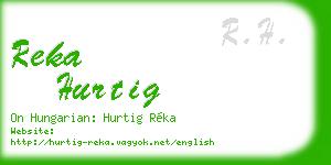 reka hurtig business card